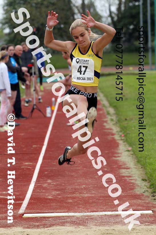 Long jump, 2021 North East Grand Prix No. 3, Monkton, Wednesday, june 2nd. Photo: David T. Hewitson/Sports for All Pics